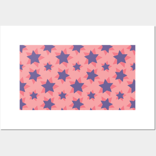 Adolf | Colorful Stars Pattern Posters and Art